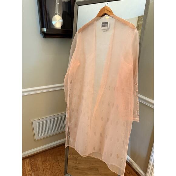 Vintage Carissmo Blush Pink Sheer Duster Cardigan - Picture 7 of 7